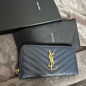 YSL wallet w/ box (photos w/ and w/o flash)